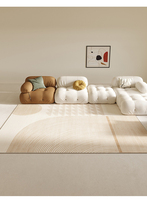 Tapis en fausse laine à poils ras avec logo personnalisé pour salon, salle de bain et chambre d'enfant - Lavable en machine et antidérapant