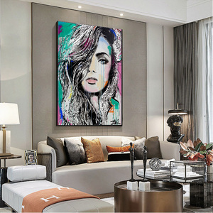 Dipinto su Tela <span class=keywords><strong>di</strong></span> Lusso con Ritratto <span class=keywords><strong>di</strong></span> Donna 40x50cm, Arte Murale Stampata con o Senza Cornice, Decorazione per la Casa - Product Image 4