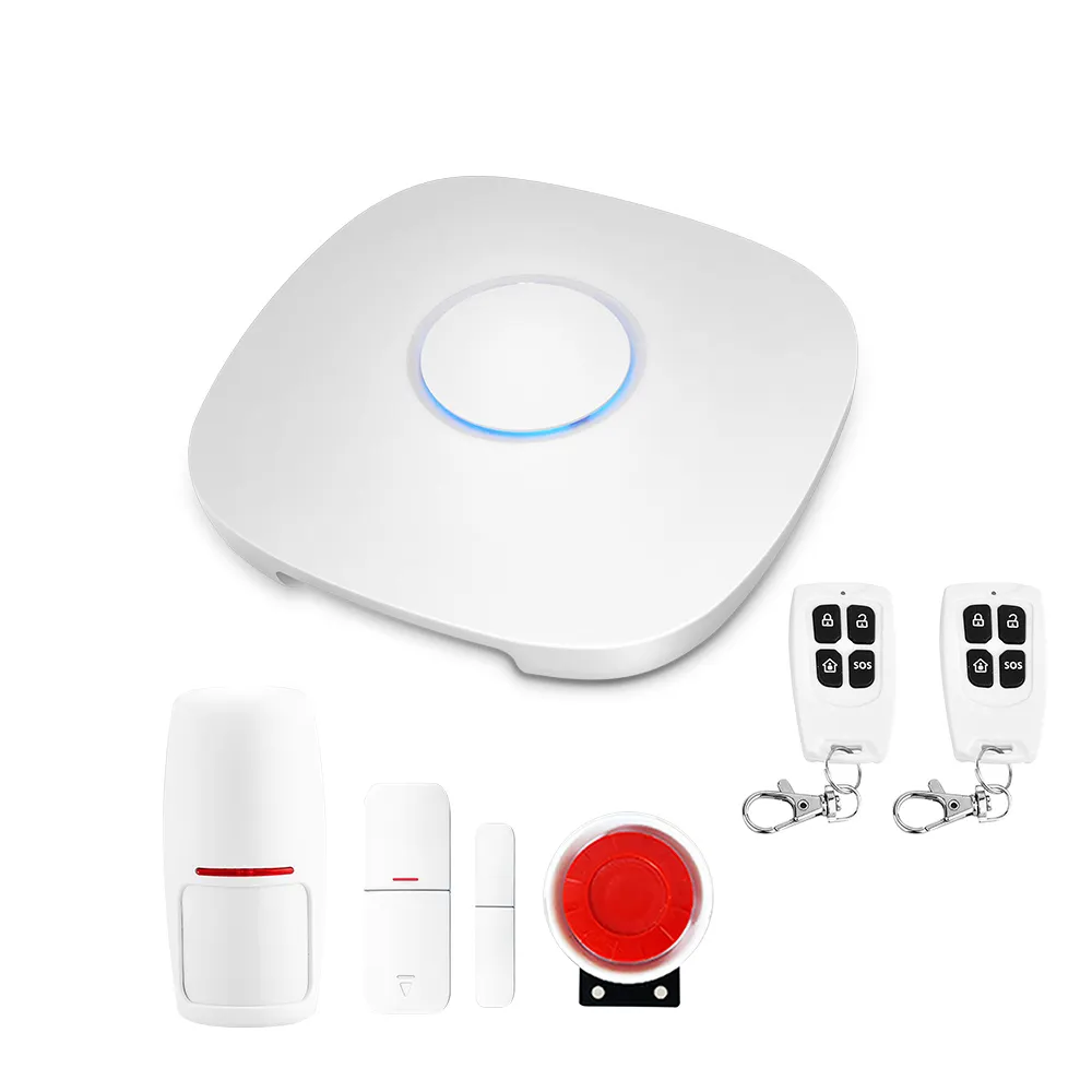 TUYA smart life application control WiFi+GSM home alarm anti-theft system for home security alarm system
