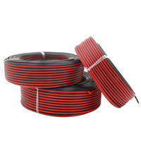 Câble plat RVB 2 conducteurs 0,5 mm² 0,75 mm² 300V en cuivre étamé PVC pour haut-parleurs et éclairage basse tension, câblage interne d'appareils