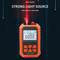 Tester kabel jaringan pengisian daya 3 in 1, 15mW optik Power Meter Visual Fault Locator Multimeter serat optik dengan Remote RJ45