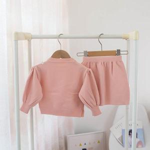 Tenues d'hiver chaudes et épaisses pour bébé Sunny Baby, cardigan et jupe pour petite fille, ensembles de vêtements pour bébés et enfants - Product Image 6