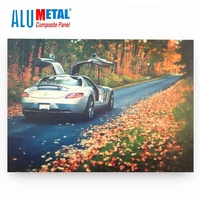 Impresión UV en ACP con letreros cuadrados de Alumetal de 1/2 pulgadas para pared y publicidad Blue Yallow Vividly