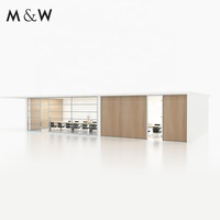 M&W Factory Manufacturer Aluminium Glass Office Partition Wall Frame Soundproof Design Office Partition