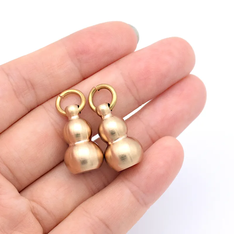 Latest Unique Design Decorate Accessories Mini Brass Gourd Pendant