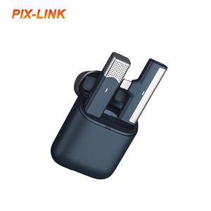 PIX-LINK SX960 fábrica al por mayor portátil 2,4G Micrófono estéreo inalámbrico entrevista en vivo al aire libre Mini micrófono de solapa con cancelación de ruido - Product Image 2