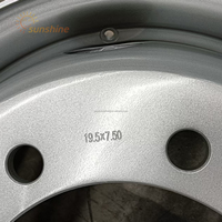 Jantes en acier certifiées ISO 19,5x7,50 pour camion lourd Hino série 500, Isuzu F-Series, Nissan UD moyen, camion moyen