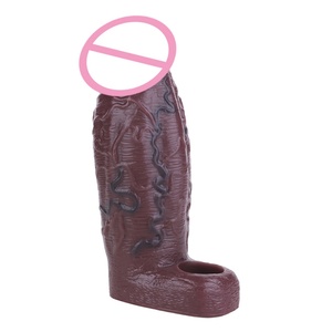 Funda Extensora de Pene Negra SXXY para Hombre, Alargamiento, Retraso de la Eyaculación, Juguetes Sexuales para Hombres, Extensor en 5 Tamaños, Venta al Por Mayor - Product Image 6