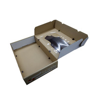 Caja de regalo impresa con diseño de cerezas, caja plegable plana y lisa, caja de embalaje ligera para venta minorista de frutas.