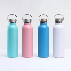 32oz 750ml Bpa Free Drink bocca larga doppio isolamento 18/8 bottiglia d'acqua sportiva da palestra termica portatile colorata in acciaio inossidabile