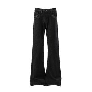 <span class=keywords><strong>Jeans</strong></span> noirs à jambe droite tendance de style automne-hiver, coupe bootcut, unisexe, hip-hop, <span class=keywords><strong>jeans</strong></span> de haute qualité - Product Image 5