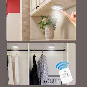Lot de 3 lampes LED COB avec télécommande sans fil, éclairage sous armoire, fonctionnement sans fil sur piles, lumière ronde à activation tactile - Product Image 4