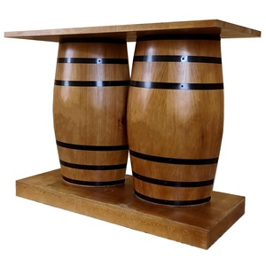 Wine <strong>Whisky</strong> Wood Double <strong>Barrel</strong> <strong>Table</strong> Furniture - Product Image 3