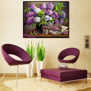 Vente en gros 5d Diy diamant peinture <span class=keywords><strong>esthétique</strong></span> fleur peinture <span class=keywords><strong>à</strong></span> l'huile style photo tout diamant Mosaïque diamant main conception décoration - Product Image 3