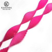 Vente directe d'usine, bande élastique en nylon à motif à carreaux personnalisable, bande élastique à bordure picot haute élasticité, accessoires vestimentaires