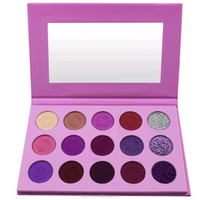 Grosir Eyeshadow OEM/ODM 15 warna eyeshadow glitter palet eyesahdow kustom vegan kosmetik