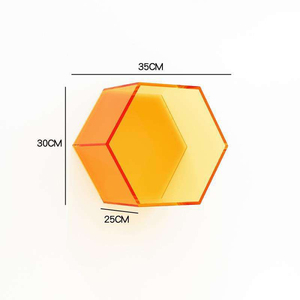 Moderno Estante de Pared Hexagonal, Juego de Estantes de Plástico para Exhibición de Zapatos y Accesorios, Uso en Interiores - Product Image 3