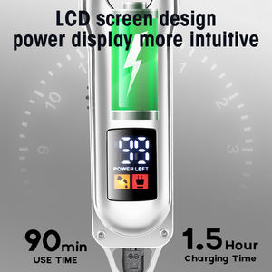 Resuxi-Cortadora de <span class=keywords><strong>pelo</strong></span> eléctrica <span class=keywords><strong>profesional</strong></span> para hombre, máquina cortadora de <span class=keywords><strong>pelo</strong></span> inalámbrica recargable con pantalla LCD, el mejor cortador - Product Image 5