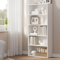 Étagère de présentation moderne à 5 niveaux Meubles en fer pour bureau à domicile Salon Chambre à coucher Bibliothèque Rangement sur pied