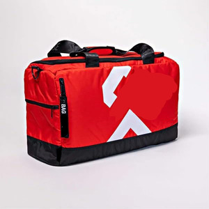 Bolsa de lona de mano atlética roja duradera de primera calidad, bolsa de zapatos de 16 pulgadas para deportes de viaje, gimnasio, escapadas de fin de semana - Product Image 3