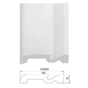 Bán buôn Dễ dàng cài đặt PS sàn bọt tường <span class=keywords><strong>TRIM</strong></span> gián tiếp chiếu sáng Ốp chân tường bảng, trang trí nội thất LED Duct Trắng ván chân tường đúc - Product Image 4
