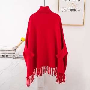 Inverno primavera spider alta del collare del capo pipistrello sciolto trapano cappotto di paillettes pullover maglione scialle - Product Image 6