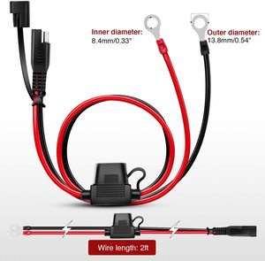 10AWG SAE 2-Pin Schnelltrennkabel zu O-Ring-Anschluss Kabelbaum-Verbinder Verlängerungskabel für Batterieladegerät - Product Image 6