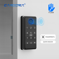 TTLOCK APP Serrure numérique à empreinte digitale et à code pour armoires de gym Serrures d'armoire de meubles en alliage d'aluminium avec intégration APP