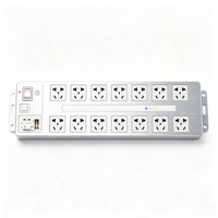 PDU 1U pour rack, 8 prises 16A 220V, en aluminium, protection contre les surtensions, pour armoire serveur, usage intérieur