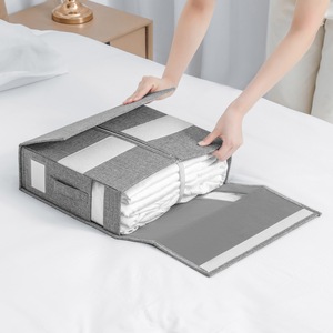 Clothing Organizer Storage Box Rectangle Foldable With Lid Stackable Home Use Solid Color 0.75kg Jiaxing Zhejiang - Product Image 4