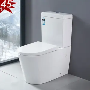 Bathroom toilet with europe certificate two piece water closet ceramic sanitary ware P trap back to wall toilet