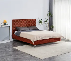 Moderno lusso letto imbottito camera da letto mobili fabbrica all'ingrosso miglior prezzo queen size mobili per la casa imbottiti