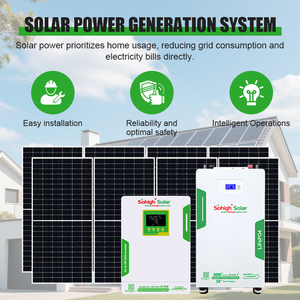Complete Home Hybrid <b>Solar</b> System <b>Kit</b> 1KW 3KW 6KW 12KW 16KW 25KW Energy Storage MPPT Lithium Battery Pure Sine 1-78KVA Hybrid So - Product Image 1