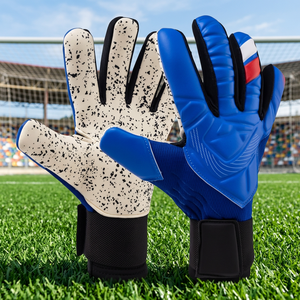Gants de gardien de but professionnels Qiqiang en cuir de haute qualité, antidérapants, avec sangle de poignet réglable, confortables pour la compétition - Product Image 6