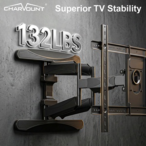 Support <span class=keywords><strong>mural</strong></span> articulé pour téléviseur à mouvement complet, en acier laminé à froid, robuste, pour écran LCD de 40 à 85 pouces, charge de 60 kg, VESA 600x400 mm, <span class=keywords><strong>câble</strong></span> - Product Image 6