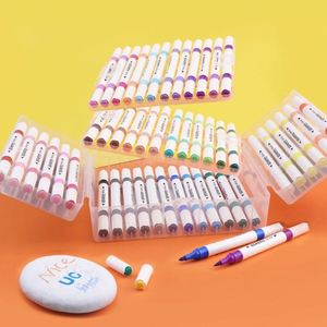 12/18/24/36/48 Color Plastic Acrylic Art Marker 4MM Bullet Tip Dual Tips Painting Pen <b>Drawing</b> Set - Product Image 4
