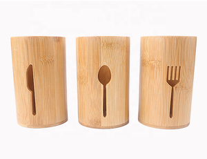 Porta posate da cucina <span class=keywords><strong>Organizer</strong></span> portateria per stoviglie di bambù contenitore contenitore forchette cucchiai coltelli <span class=keywords><strong>Organizer</strong></span> utensili di bambù - Product Image 3