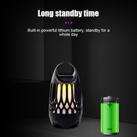 Haut-parleur extérieur BT avec IPX-2 Haut-parleur lanterne d'ambiance à flamme LED étanche pour fête, jardin, camping, patio