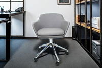 Chaise de bureau ergonomique de direction Nuogo GS1860, nouveau design moderne, en tissu, pivotante à 360°, base en aluminium pour bureau et salle de conférence