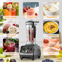 2200W piekvermogen 3PK professionele heavy-duty blender 2L BPA-vrij variabele snelheid ijsbreker smoothie maker voedselverwerker met timer