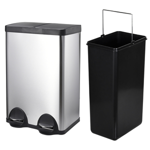 SY Hogar Cocina Baño Hoteles <span class=keywords><strong>30</strong></span> <span class=keywords><strong>Litros</strong></span> 40 <span class=keywords><strong>Litros</strong></span> Acero inoxidable Doble Paso <span class=keywords><strong>Cubo</strong></span> de <span class=keywords><strong>basura</strong></span> - Product Image 3