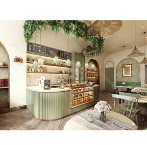 Meubles de boulangerie haut de gamme sur mesure, durables, vitrine à pain en verre multi-niveaux de luxe avec éclairage - Product Image 1