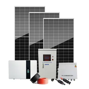 High Efficient 5Kw 7Kw 8Kw 10Kw 1 Stop Solution Hybrid Solar Energy System For Wholesaler