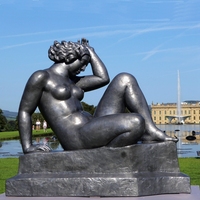 Estatua sexual de tamaño real para chica, estatua de bronce desnuda para decoración del hogar y jardín