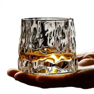 6.7圆底玻璃杯HCC4a不倒翁旋转威士忌玻璃杯