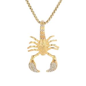 Hip Hop Punk 18K chapado en oro no se deslustra Zirconia cúbica no se deslustra impermeable colgantes de joyería de acero inoxidable para hombre - Product Image 6