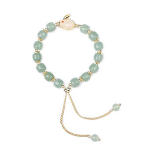 Pulsera de Piedra Natural de Moda <span class=keywords><strong>en</strong></span> TikTok, Elegante Pulsera de Conejo para Mujer, Pulsera de Cuarzo Verde Aventurina con Cuentas para <span class=keywords><strong>Chicas</strong></span> - Product Image 2