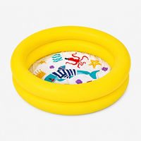 Aufblasbarer runder PVC-Pool mit Meeresmotiv, 2-Ring-Struktur, für Kinder, als Wasserbecken oder Badewanne für den Heimgebrauch