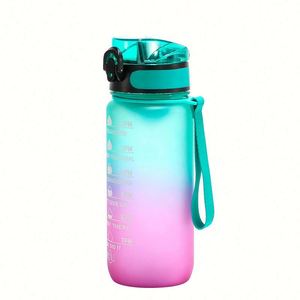 Bouteille d'eau de sport en plastique de 650 ml, sans BPA, écologique, avec paille, vente en gros - Product Image 3