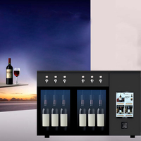 6 bouteilles 13.3 écran numérique refroidisseur de vin réfrigérateur automatique intelligent distributeur de vin Machine avec code de numérisation ou paiement par carte IC